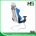 Branco e azul Cool Tone style Racing Chair com braços duráveis